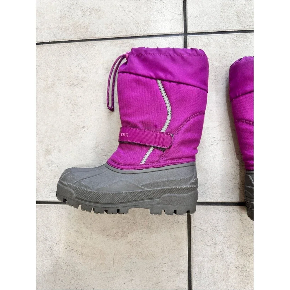 L.L.Bean Northwoods kids' winter boots Kids Purple Snow Boot Gray Sole 2